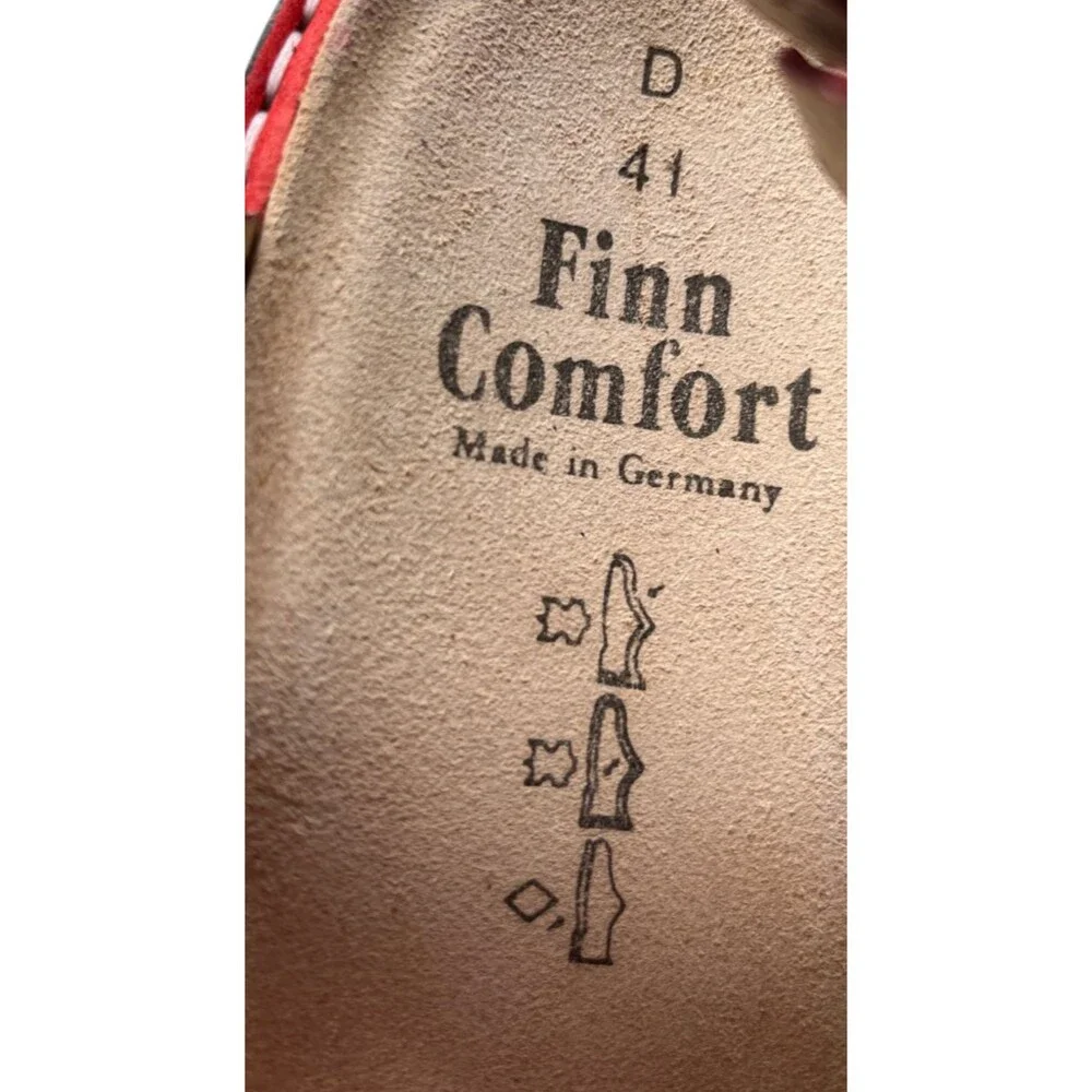Finn Comfort Sandal Women's Size 10 -10.5 41 Red Nubuck Gomera Walking Slingback
